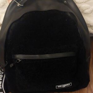 Karl Lagerfeld Paris Faux Fur Backpack